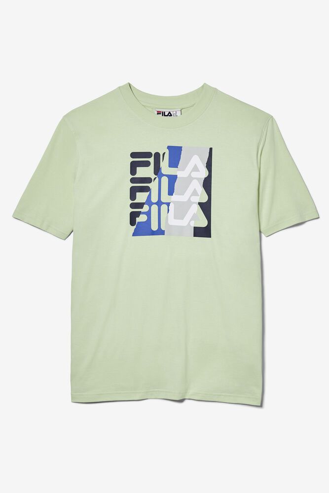 Fila T-Shirt Mens Green Eston Graphic - Ireland 02761-RFXO